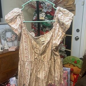 Boho Peasant Blouse with Puff Sleeves